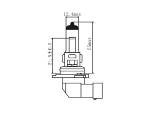 Ampoule halogène de phare H12