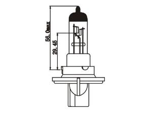 Ampoule halogène de phare H13 (9008)