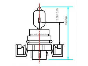 Ampoule halogène de phare H16