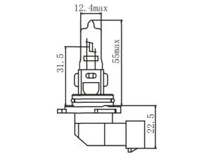 Ampoule halogène de phare HB3 (9005)