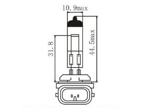 Ampoule halogène de phare H27W/2 881