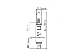 Ampoule halogène de phare H1