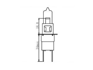 Ampoule halogène spéciale H3C