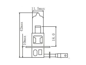 Ampoule halogène de phare H3