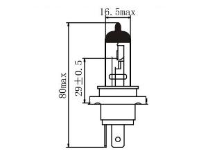 Ampoule halogène de phare H4