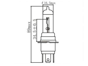 Ampoule halogène de phare H4