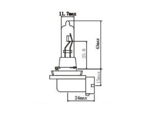 Ampoule halogène de phare H9