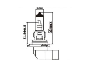 Ampoule halogène de phare H10