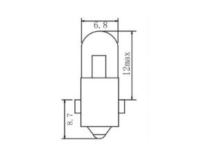 Ampoule miniature pour automobile T7