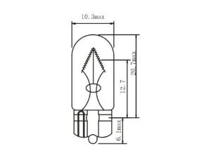 Ampoule à culot cunéiforme T10 (W3W/W5W/WY5W)