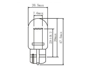 Ampoule à culot cunéiforme W21W T20