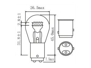 Ampoule de signalisation P21W 1156