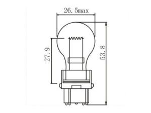 Ampoule miniature pour véhicule P27W